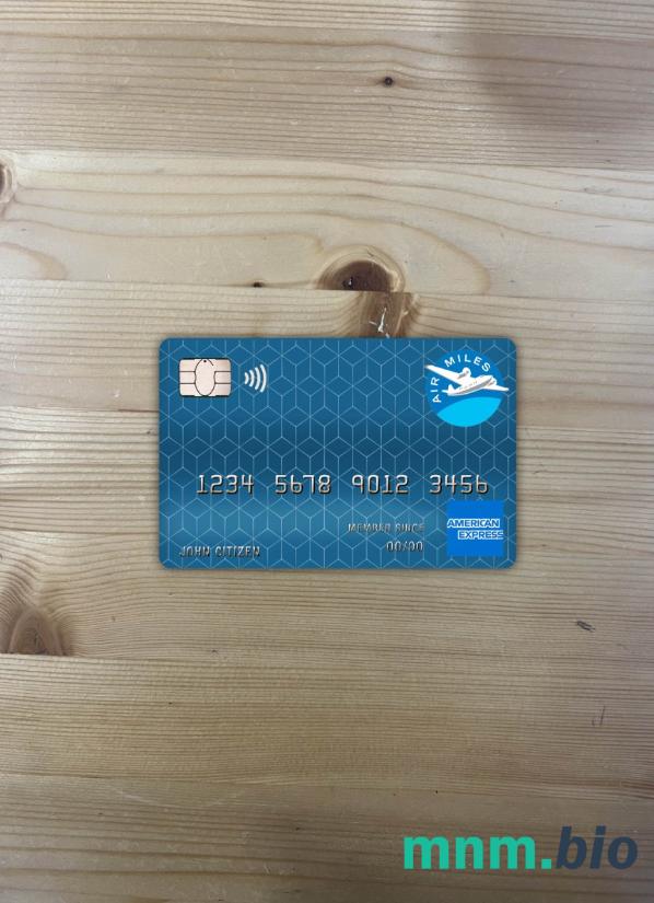 Canada American Express Air Miles credit card wygląd fotograficzny skan PSD + zdjęcie